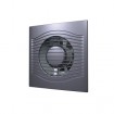 SLIM 4C dark gray metal, Вентилятор осевой вытяжной с обратным клапаном D 100, декоративный