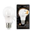 Лампа LED Gauss 10Вт А60 Е27 теплый свет Filament OPAL