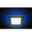 Светильник LED 4-9 BL  ЭРА светодиодный квадратный c cиней подсветкой LED 9W  540LM 220V 4000K